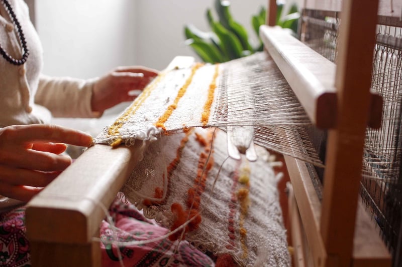 Handwoven Coasters from Scrap Fabric